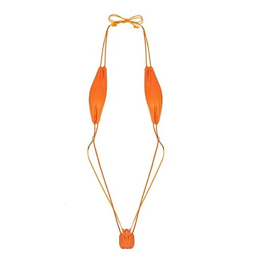 iiniim Sexy Bikini Mujer Atractiva Ropa Interior Traje de Baño Lenceria Erotica Sujetador Bra Top Halter + Tangas Picardias Ropa de Dormir Abierto Erotico Naranja Talla Única