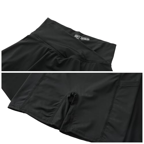 Image of Girls' 2-in-1 Flowy Butterfly Shorts with Pockets - Athletic Dance & Running Shorts for Ages 5-13