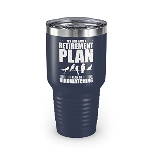 Teegarb Letter Blanket Becher aus Edelstahl, 850 ml, humorvoller Vogelbeobachter, Kakadu, Ornithologie-Liebhaber, Neuheit, Nymphensittiche, Biodiversität, Haustier-Enthonogist, 850 ml, Marineblau