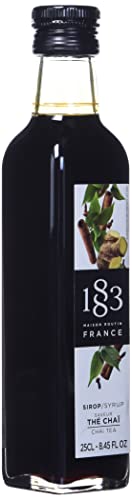 Image of 1883 Chai Tea Syrup for Drinks, Made in France, 1 Liter Glass Bottle