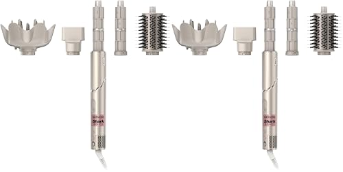 Shark HD435 FlexStyle Air Styling & Drying System,Powerful Hair Blow Dryer & Multi-Styler with Auto-Wrap Curlers,Curl-Defining Diffuser,Oval Brush,&-Concentrator Attachment,Stone,(Pack of 2)