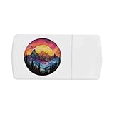 Azeeda 'Rocky Mountains with Trees Landscape' Pill Box with Tablet Splitter (PI00033935)