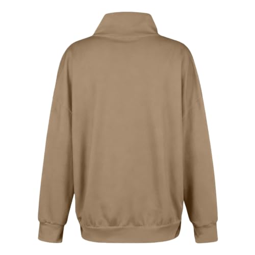 Mockneck Sweatshirt Women Long Sleeve Loose Fit Oversized Sweatshirt - image 6