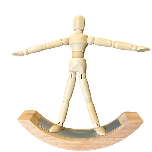 YHJFJTX Maniquí de madera para artistas, The Base can Rock Magnético, 15.2 cm, soporte de madera para decoración de muñeca para el hogar y la oficina