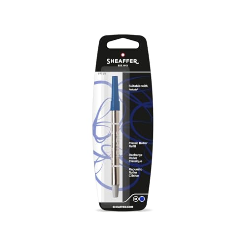 Bolígrafo Roller Sheaffer con recambios clásicos de punta mediana y tinta azul en pack de 2