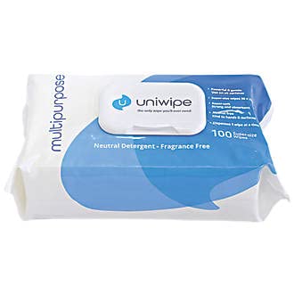 Image of Uniwipe Unavailable Multipurpose Cleaning Wipe, White, Pack of 600