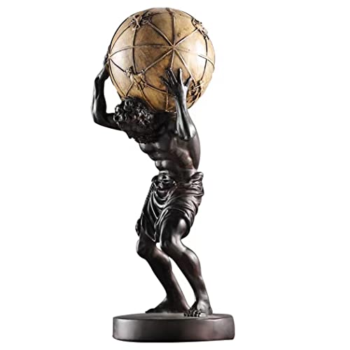 Estatua Grande de Atlas Sosteniendo el Mundo 16.5 Pulgadas miniatura 1