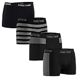 Fabio Farini 4er-Pack Seamless Boxershorts Unterhosen Männer aus Microfaser, Nahtlose Retroshorts für Herren im Multi-Set - Set 34 L