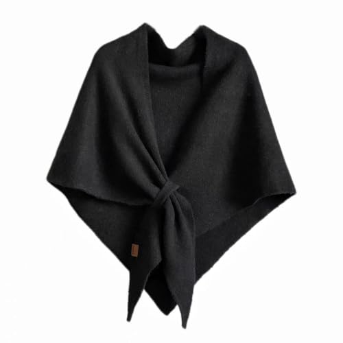 Women's Wool Shawl Wraps Knitted Casual Cashmere Scarf Pashmina Shoulder Cover-ups 2025 Fall Winter Cardigan Wrap
