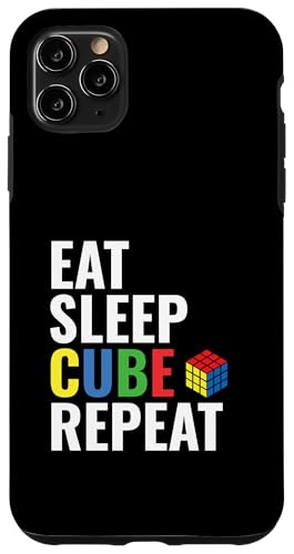 Eat Sleep Cube s[gXs[hL[upYL[u X}zP[X iPhone 11 Pro Max p
