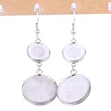 Reidgaller 20pcs Stainless Steel 12mm 20mm Round Cabochon Earring Setting Tray Blanks DIY Base Bezel Findings for Earrings Jewelry Making