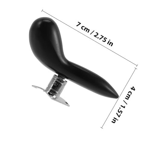 Healeved Detachable Bassoon Thumb Rest Hand Holder with Silver-plated Abs Base Black Wrist Support Pad for Bassoon Practice and Playing