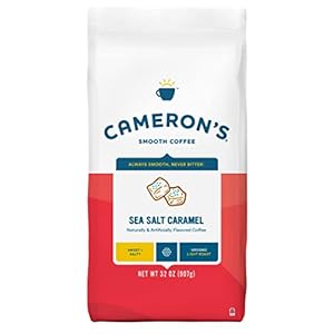 Cameron’s Coffee Roasted Ground Coffee Bag, Flavored, Sea Salt Caramel, 32 Ounce, (Pack of 1)