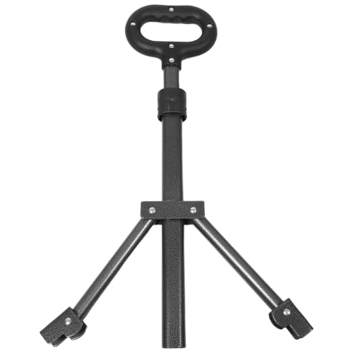 BESTOYARD Carrito Plegable para Jardín Mango Ergonómico y Tubo de Acero, Instalación Rápida para Camping y Uso al Aire Libre, Color Negro