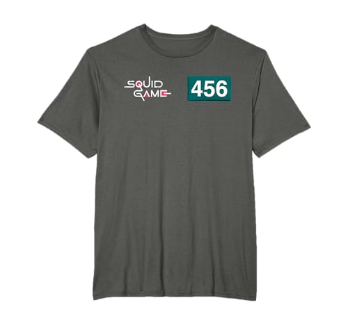 Image of Squid Game Player 456 Number And Logo T-Shirt