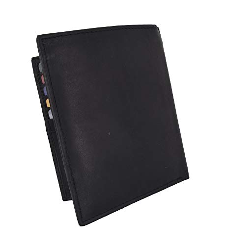 Marshal Essentials Deluxe Genuine Leather Hipster Wallet 2502 (Black)