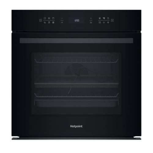 Hotpoint HOI78PPT1SBUK Built In Single Electric Oven, 73L Capacity, Pyrolytic & Hydrolytic Cleaning, Air Fry, Active Multiflow, Meat Probe, Touch Controls, A+ Energy Rating, Black