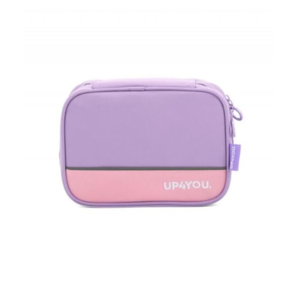 Estojo de Tecido, Up4you, 1 Zíper, Roxo - Luxcel