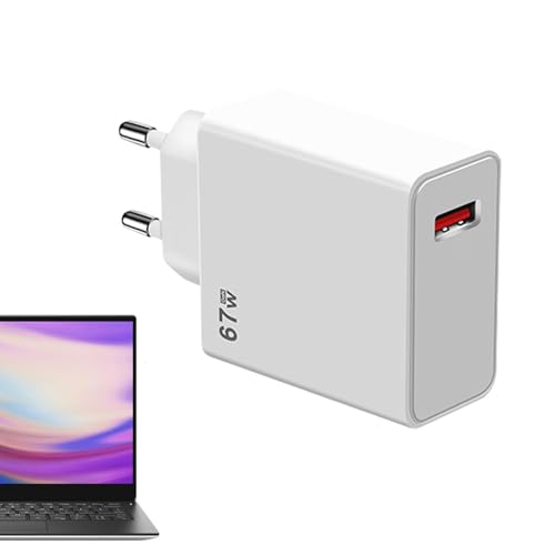 Cargador Rápido De 67W, Bloque De Carga Rápida, Bloque De Cargador De Pared, Adaptador Compacto, Cargador Rápido Adaptador, Bloque De Carga Súper Rápido De Pared QC 5.0, PC+ABS Material Ignífugo