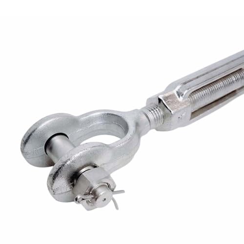 Tensores Quijada de acero inoxidable T316 5/16" x 4-1/2" forjado en caliente, capacidad de carga 800 lb, para uso marino y cables miniatura 6