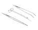 Umiwe Stainless Steel Aquarium Plant Trimming Tools Aquascaping Tweezers Scissors Kit for Fish Tank Plants