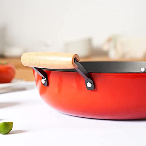 Sarten-Wok-Induccion-con-Cubierta-HUABANG-Profesional-Sartenes-Woks-Revestimiento-Antiadherente-O-30-cm-Mango-de-Madera-Extraible-Wok-De-Acero-para-cocina-de-induccion-y-gas-natural