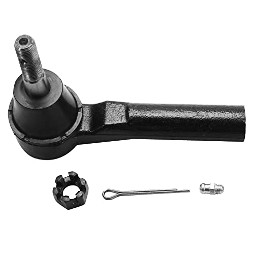 Image of Detroit Axle - Front Steering Knuckles & Wheel Hub Bearings Outer Tie Rod Ends Replacement for Jeep Patriot Compass Dodge Caliber - 4pc Set