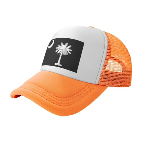 South Carolina Palmetto Trees Trucker Hat Snapback Mesh Baseball Cap Unisex