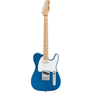 Fender FSR Affinity Series Telecaster, touche en érable, pickguard blanc, guitare électrique bleu Lake Placid - Les Beatles, Paul McCartney, John Lennon, RIngo Starr, George Harrison