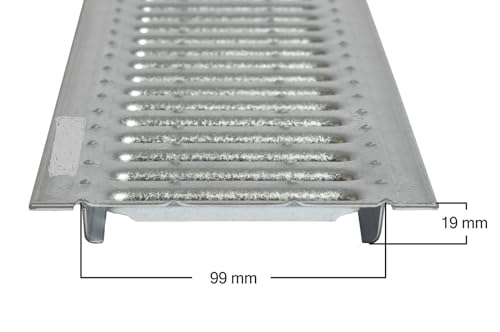 ACO Grille métallique 1 m en acier galvanisé Grille de rechange Caniveau de drainage – vue 2