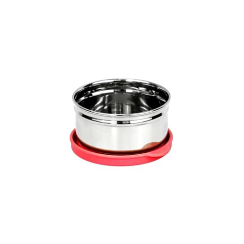 Image of SignoraWare Mini Fresh Stainless Steel Small Container | Airtight & Leakproof | Compact & Travel-Friendly | Easy to Carry | Perfect for Office, School & Home Use (140ml | Red)