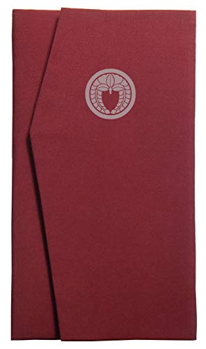 ふくさ 丸に下り藤 金封袱紗 家紋 慶事用ふくさ エンジ flat 受け継がれた家紋を袱紗にプリントします 手作り 冠婚葬祭 1-FU-1-丸に下り藤