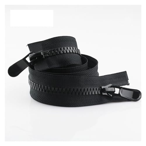 Cremalleras abiertas de nailon 70 a 100 cm, con cierre doble cursor y un solo tirador, automático for chaquetas mochilas exterior(A,80cm)
