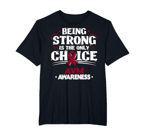 AVM Awareness T-Shirt - Arteriovenous Malformation Tee T-Shirt, Men's Big and Tall, Black, 2X Tall