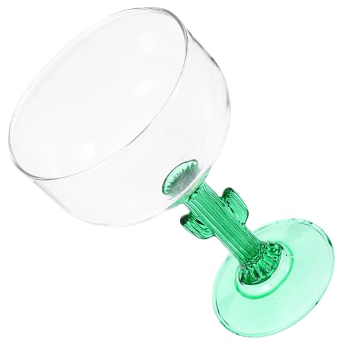 Mobestech a Forma Cactus 400Ml Bicchiere da Margaritas in Vetro Trasparente per Feste e Uso Tazza Decorativa per