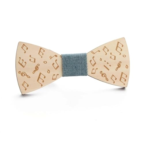 Nœud papillon en bois multicolore idée cadeau homme chic - 6