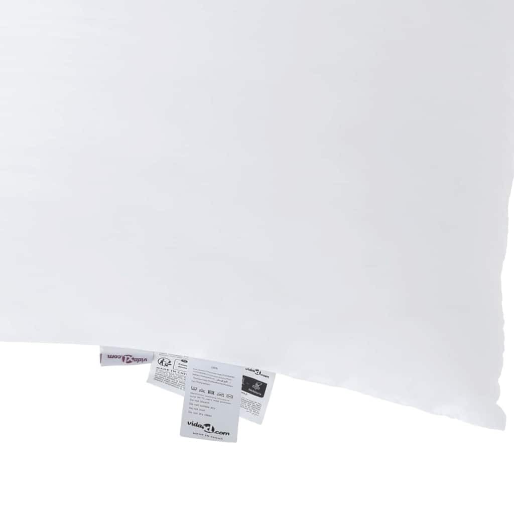 2 almohadas blancas 61 x 41 x 20 cm con relleno de poliéster, suave y transpirable, ergonómicas para dormir de espalda, estómago y de lado, lavables, ideales para relajarse y dormir