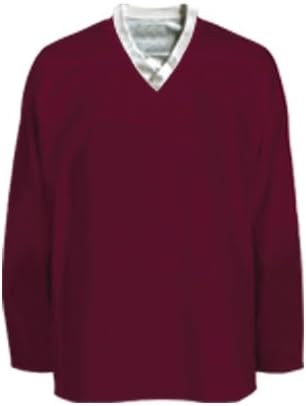 Pearsox Polyester 2 in 1 Reversible Ice Hockey Jersey for Men with Pull On Closure - Thick, Breathable, Quick Dry Fit High Strength Material Maroon