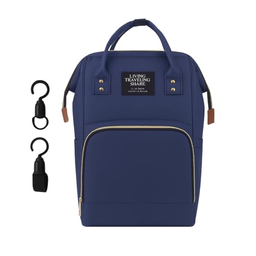 Mochila para pañales con Ganchos para Cochecito.Bolso del Bebé Mamá.Mochila cambiador bebe.Pañaleras para bebés.Mochila cambiador bebé.Mochila Walking Mum.Mochila bebe.(Azul Marino)