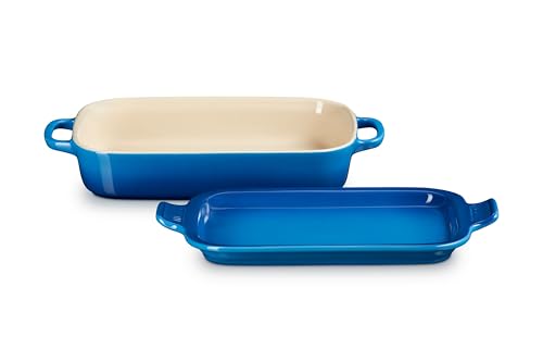 Image of Le Creuset Stoneware Rectangular Dish with Platter Lid, 3 qt., Marseille