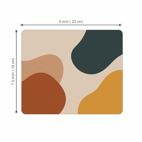 Image of My Print Shop Abstract Art Mouse Pad 9 x 7.5 Inch (23 x 19 cm) | Modern Minimalist Shapes Design | Non-Slip Rubber Base | Smooth Surface | 3mm Thick Mouse Pad for Office, Home & Study