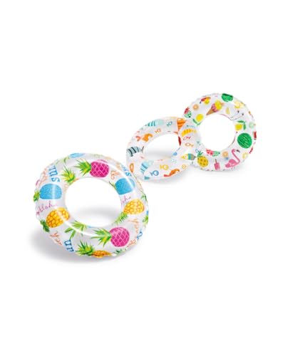 Image of 51cm Inflatable Kids Water Floaty Plastic Float for 3-6 Years Old | Kids Fun Lively Print Swim Tube | Kids Swim Rings Pack of 1