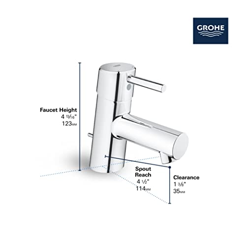 GROHE 34702001 Concetto Single-Handle Bathroom Faucet, 1.2 GPM, XS-Size, Chrome by GROHE - Image 5