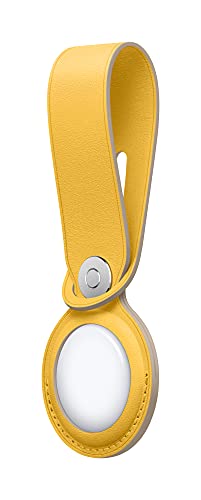 Image of Apple AirTag Leather Loop - Meyer Lemon