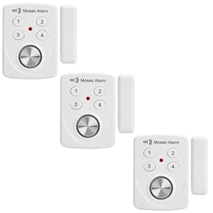 3 Pack 130db Door Alarm with Delay When Left Open. Vibration Detect Sensor Window Break Sliding Siren for Home, Store Garage, Apartment Security. Keypad Burglar Entry Alert. Pool Alarm for Kids Safety