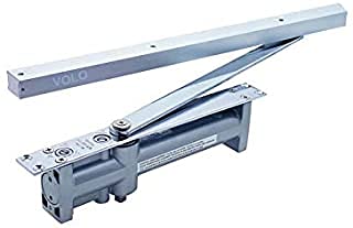 Hydraulic Double Speed Aluminium Concealed Pelmet Arm Door Closer Heavy Duty for Residential/Commercial Purpose with Fitting Set Weight Capacity: 30kg- 80kg. (Silver,Pack of 1)