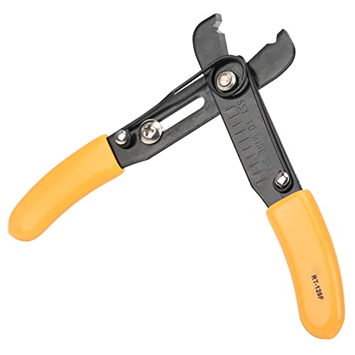 Image of Wire Stripper, Wire Cutter Adjustable Simple Cutter Stripping Pliers Hand Tools 0.54.0mm Yellow for Home Appliance Wiring