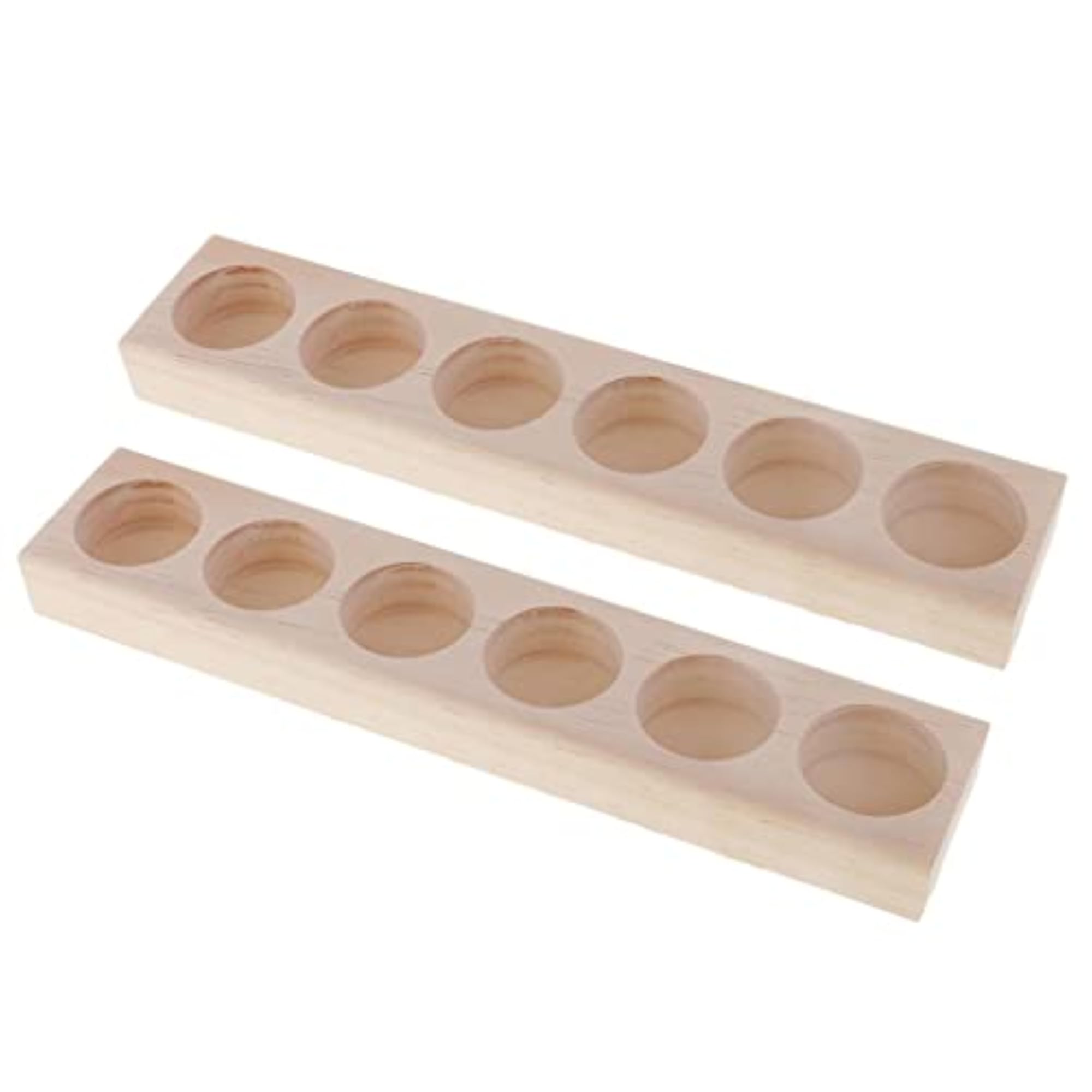 2 Pieces Wooden Essential Oil Holder Stand Rack Organizer Display Shelf