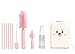 Onluckdeer 6 In1 Baby Bottle Brush Kit,Portable Silicone Bottle Brush Cleaner Set with Straw Brush,Nipple Brush,Drying Rack,Soap Dispenser,Storage Bag for Travel or Home,Stocking Stuffer(Pink)