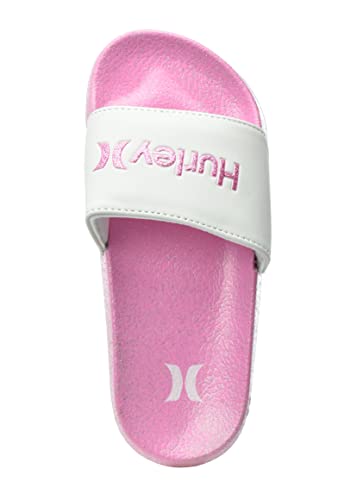 Image of Hurley Naia Comfortable Slip-On Kids Sandals, Cute Girls' Slides for Indoor and Outdoor, Shower Slides for The Beach and Pool